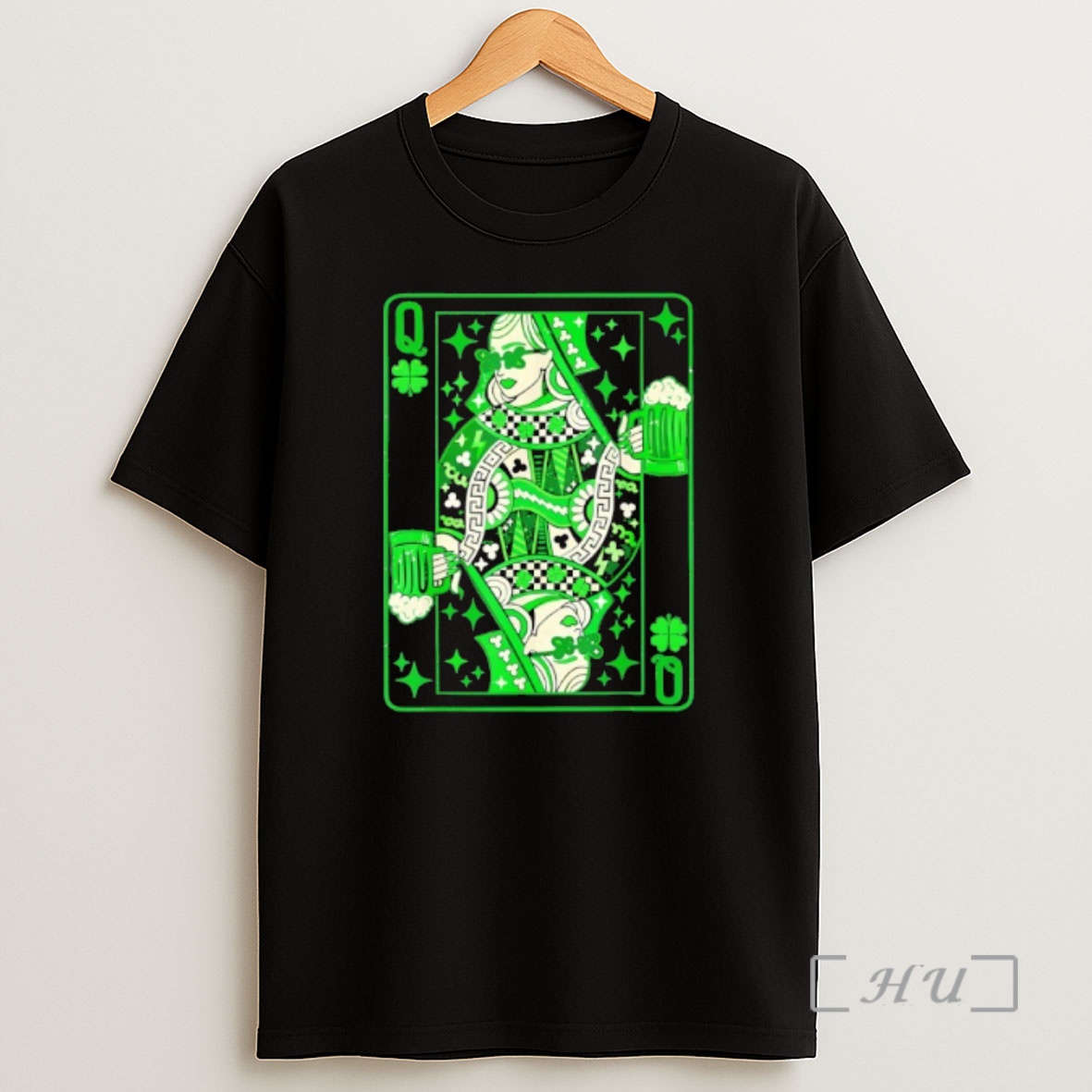 Officials Shamrock Queen Playing Card Saint Patricks Day Shirt Sweatshirt Tee