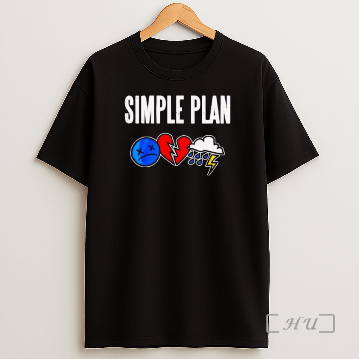 Officials Simple Plan Tour 2026 Emojis Sad Face Broken Heart Storm Cloud Shirt Sweatshirt Tee