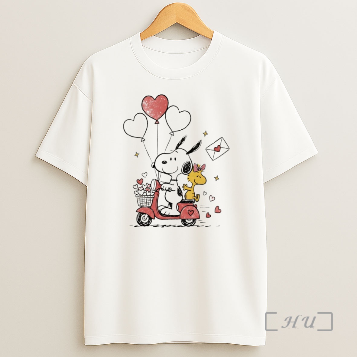Officials Snoopy Woodstock Heart Balloons Valentines Day 2026 Shirt Sweatshirt Tee