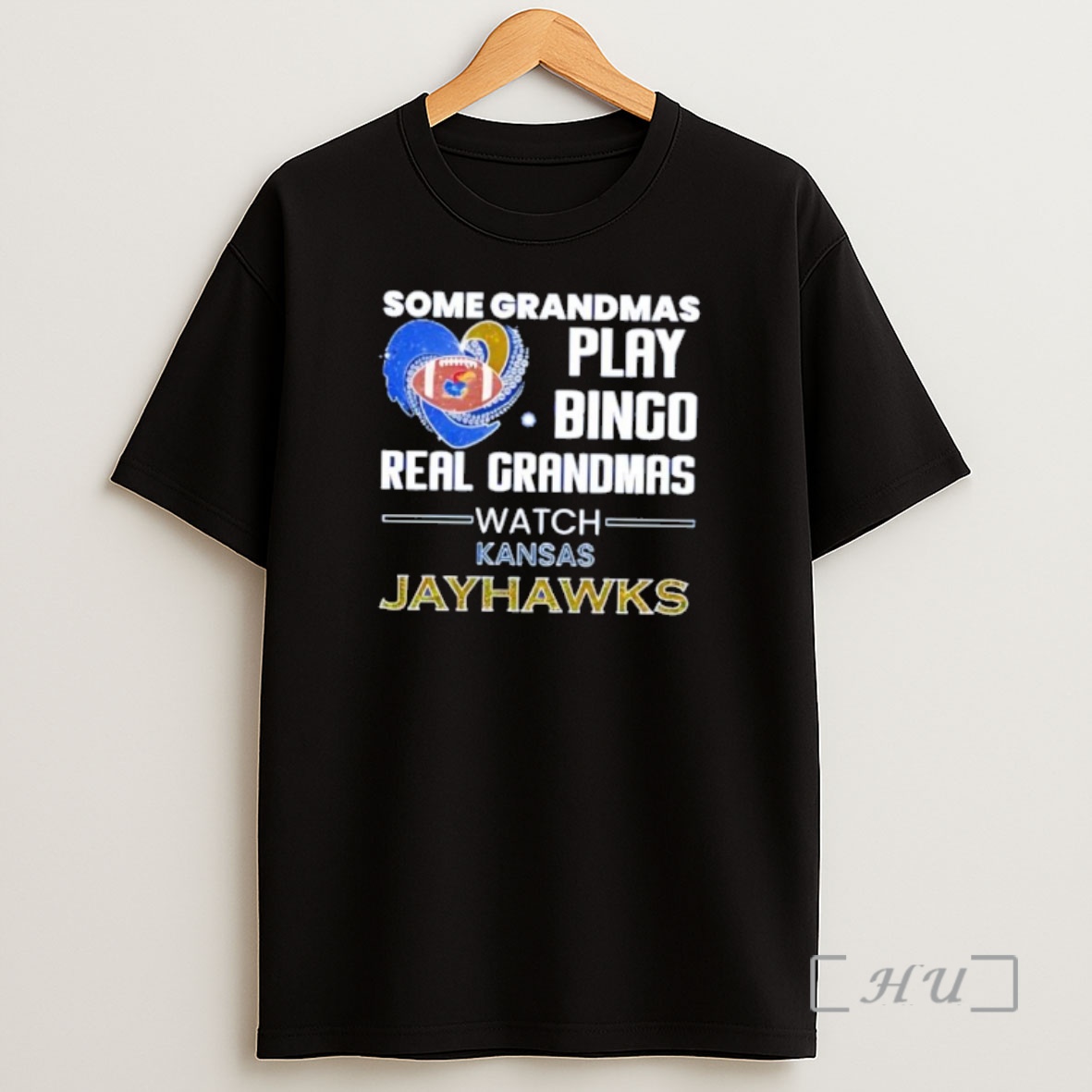Officials Some Grandmas Play Bingo Real Grandmas Watch Kansas Jayhawks Shirt Sweatshirt Tee