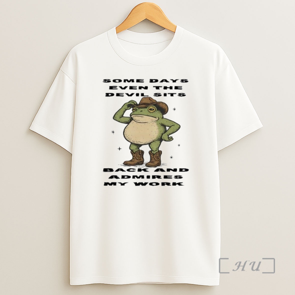 Officials Some Days Even The Devil Sits Back And Admires My Work Frog Wearing Cowboy Hat Shirt Sweatshirt Tee