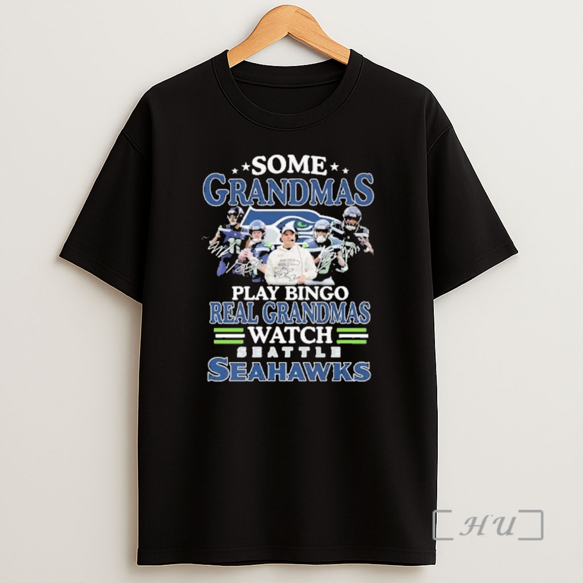 Officials Some Grandmas Play Bingo Real Grandmas Watch Seattle Seahawks Signatures Shirt Sweatshirt Tee
