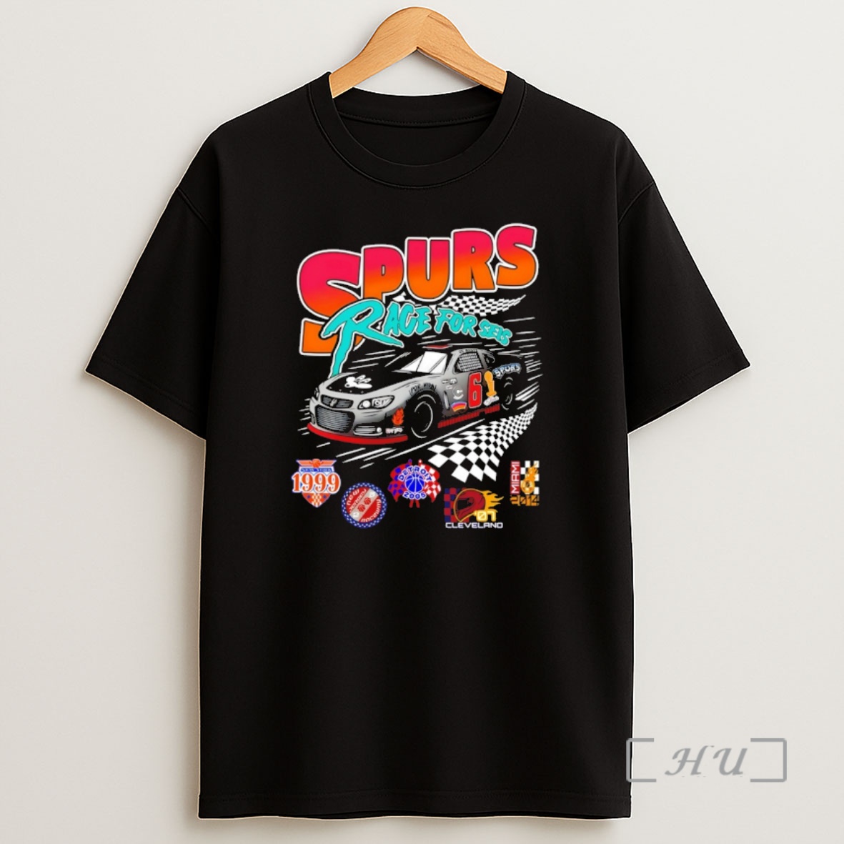 Officials Spurs Race For Seis New York Detroit Cleveland And Miami Racing Shirt Sweatshirt Tee