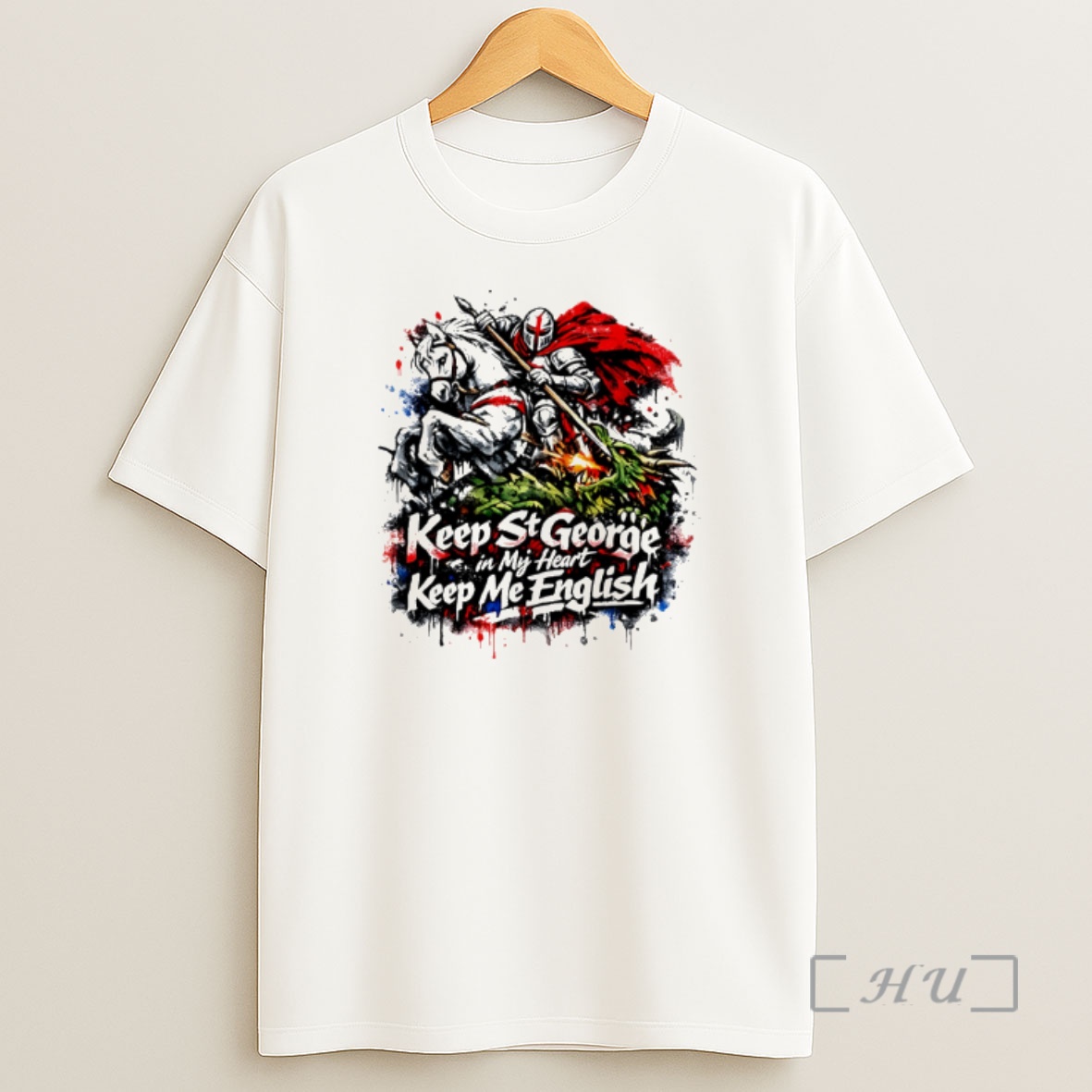 Officials St George Slaying Dragon Paint Effect Shirt Sweatshirt Tee