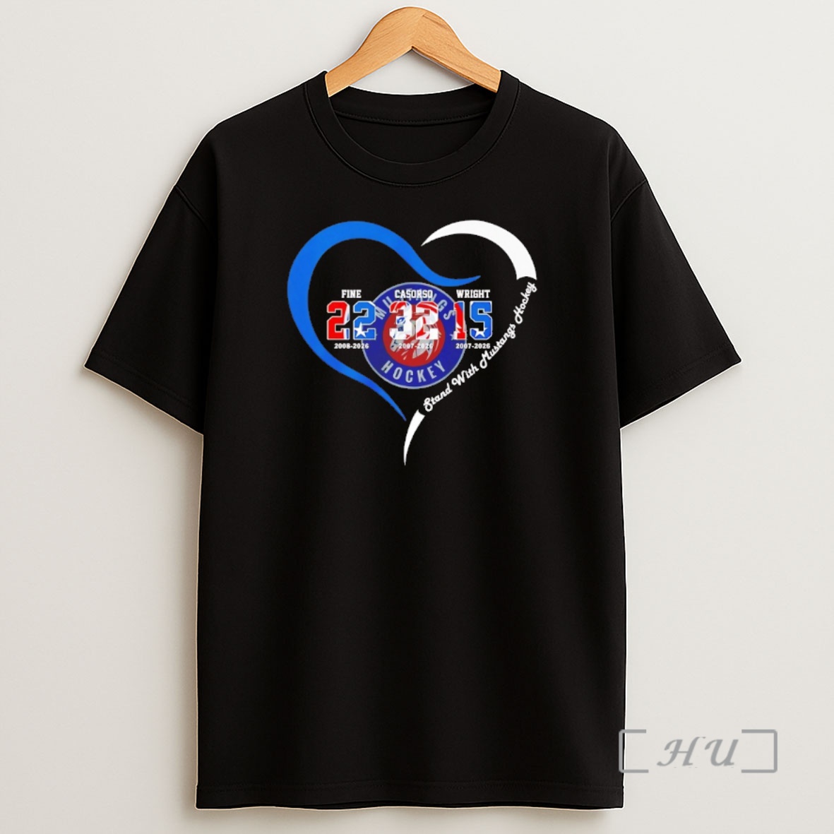 Officials Stand With Ogden Mustangs Hockey Fine 22 Casorso 32 Wright 15 Shirt Sweatshirt Tee