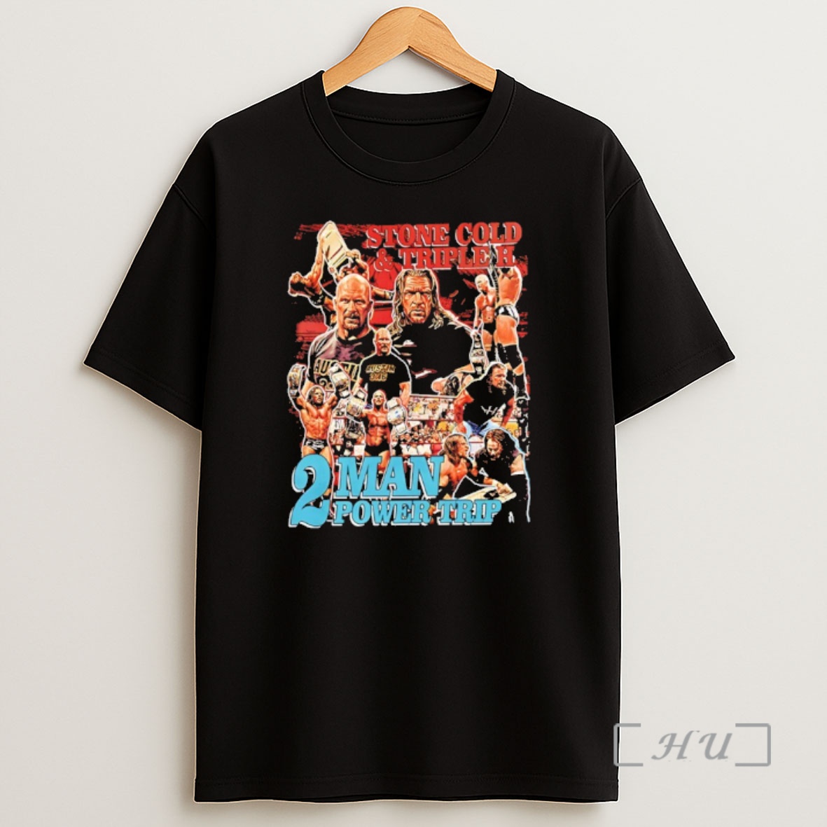 Officials Stone Cold And Triple H Wwe 2 Man Power Trip Vintage Shirt Sweatshirt Tee