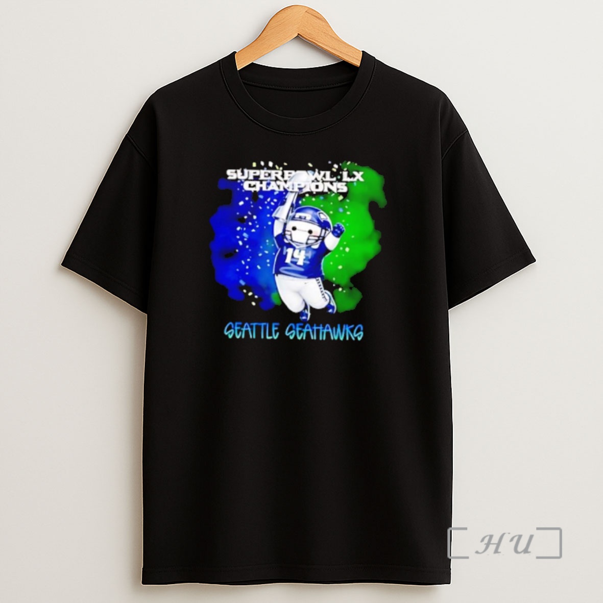 Officials Superbowl Lx Champions Seattle Seahawks Chibi Player Victory Shirt Sweatshirt Tee