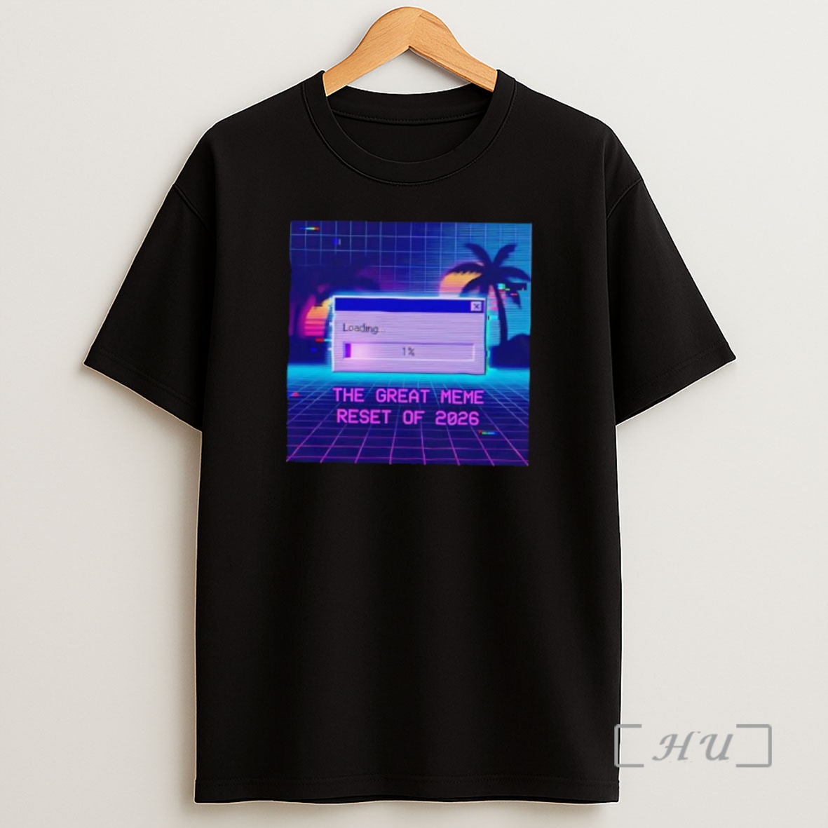 Officials The Great Meme Reset Of 2026 Retro Glitch Loading Bar Shirt Sweatshirt Tee
