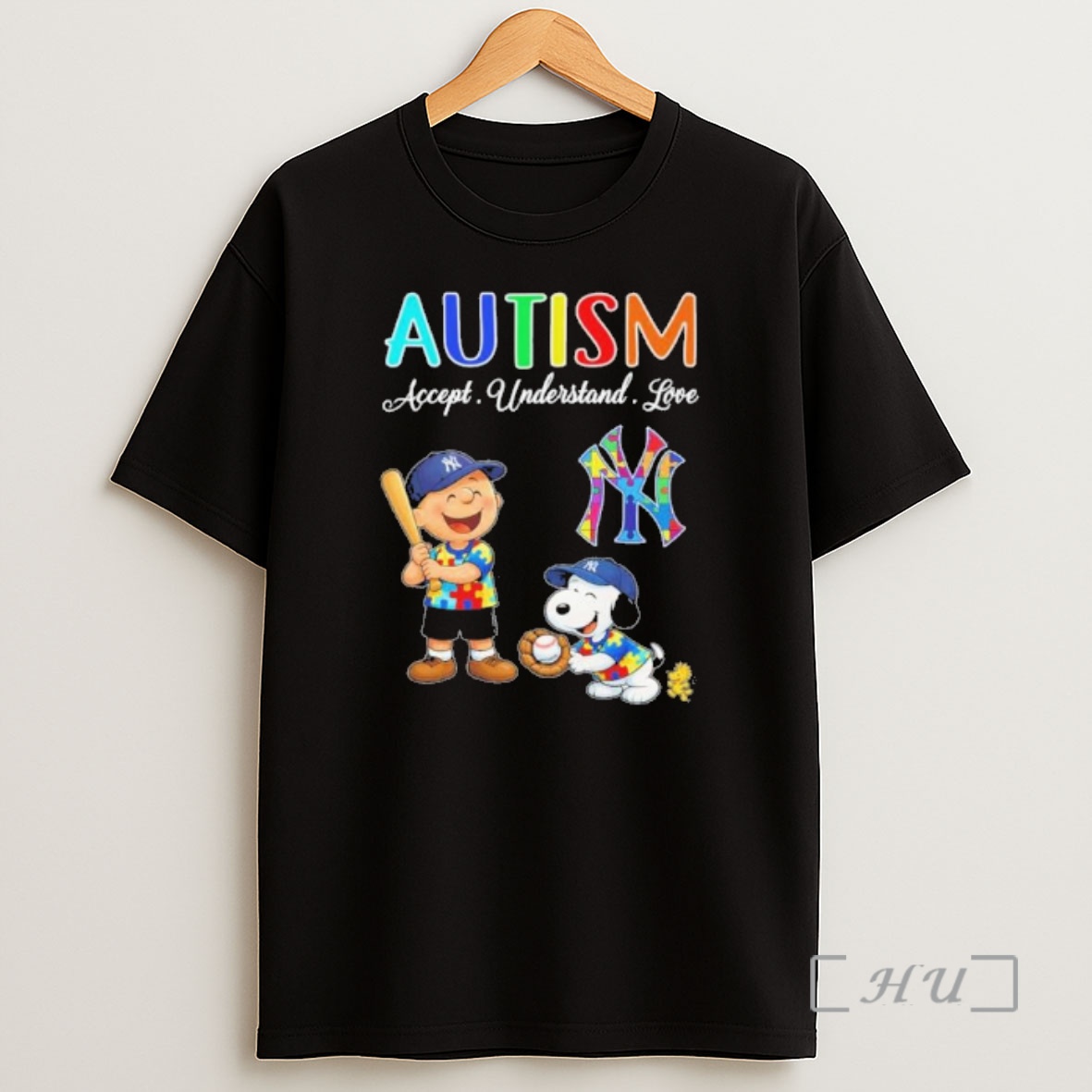 Officials The Peanuts X New York Yankees Autism Accept Understand Love Shirt Sweatshirt Tee