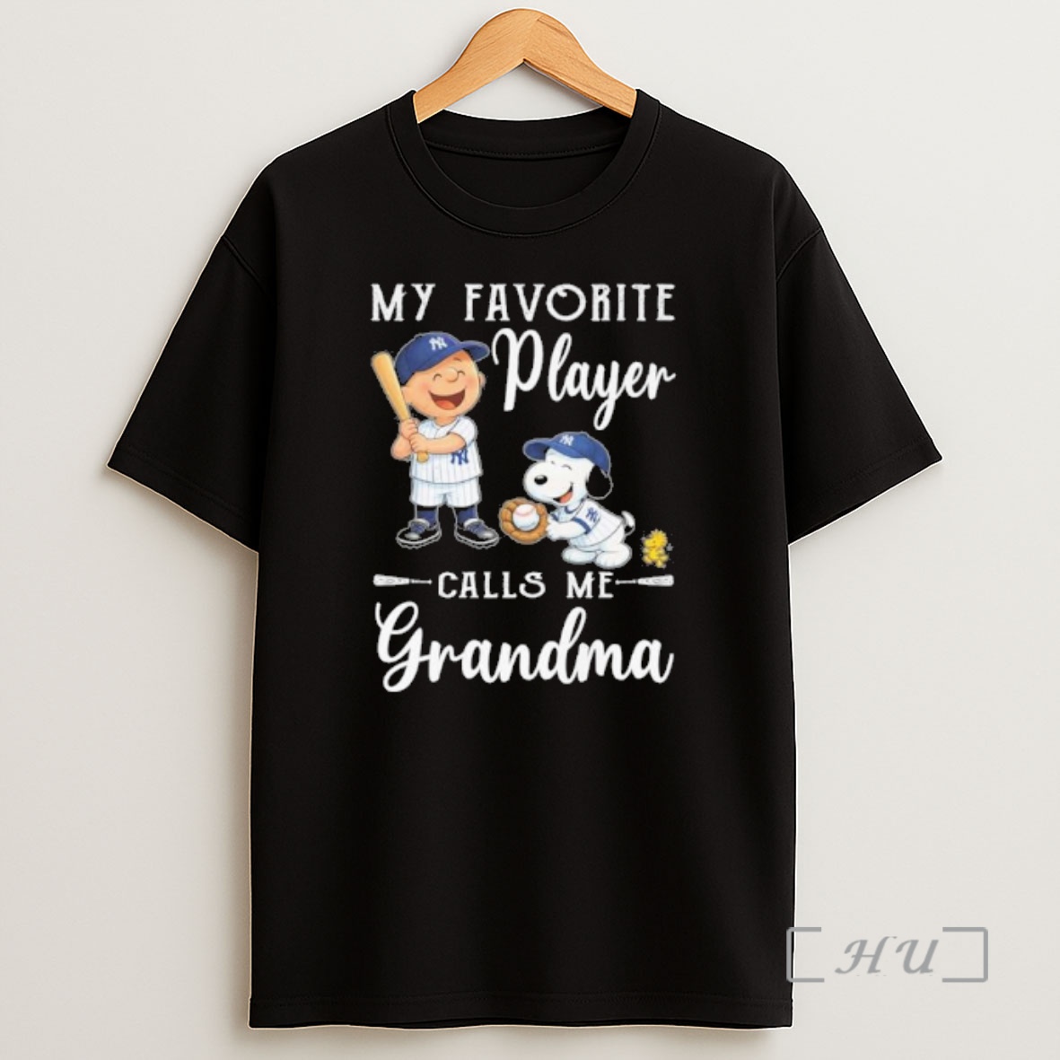 Officials The Peanuts X New York Yankees My Favorite Player Calls Me Grandma Shirt Sweatshirt Tee