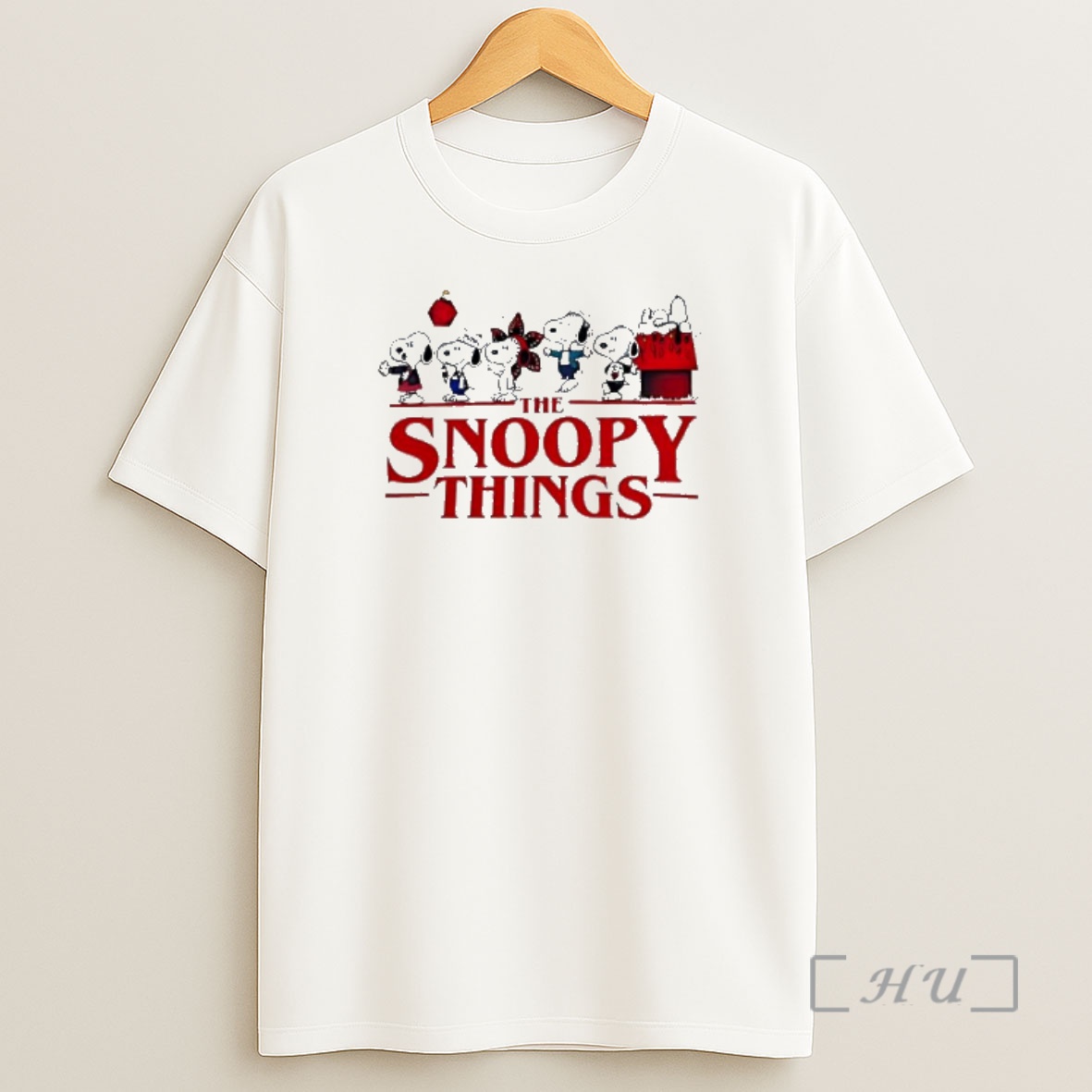 Officials The Snoopy Things Stranger Things Peanuts Characters Mashup Shirt Sweatshirt Tee