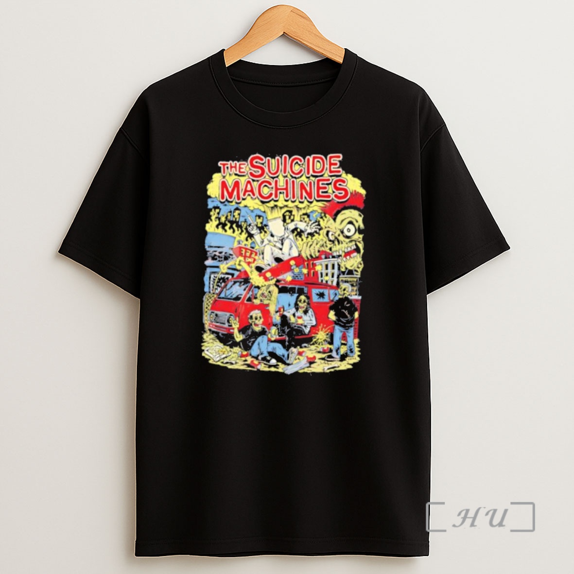 Officials The Suicide Machines Skate Bleach Dyed Shirt Sweatshirt Tee