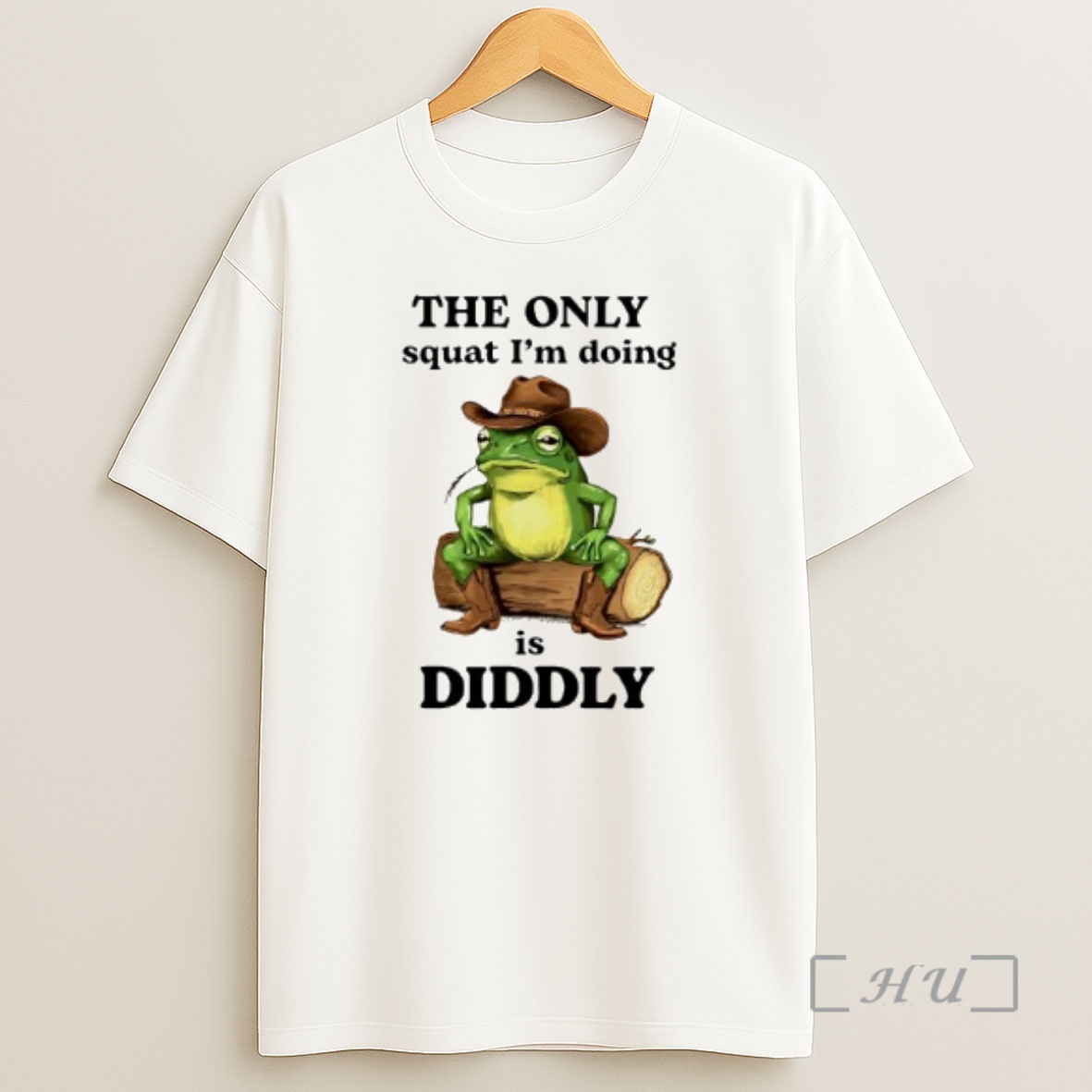 Officials The Only Squat Im Doing Is Diddly Cowboy Frog Shirt Sweatshirt Tee