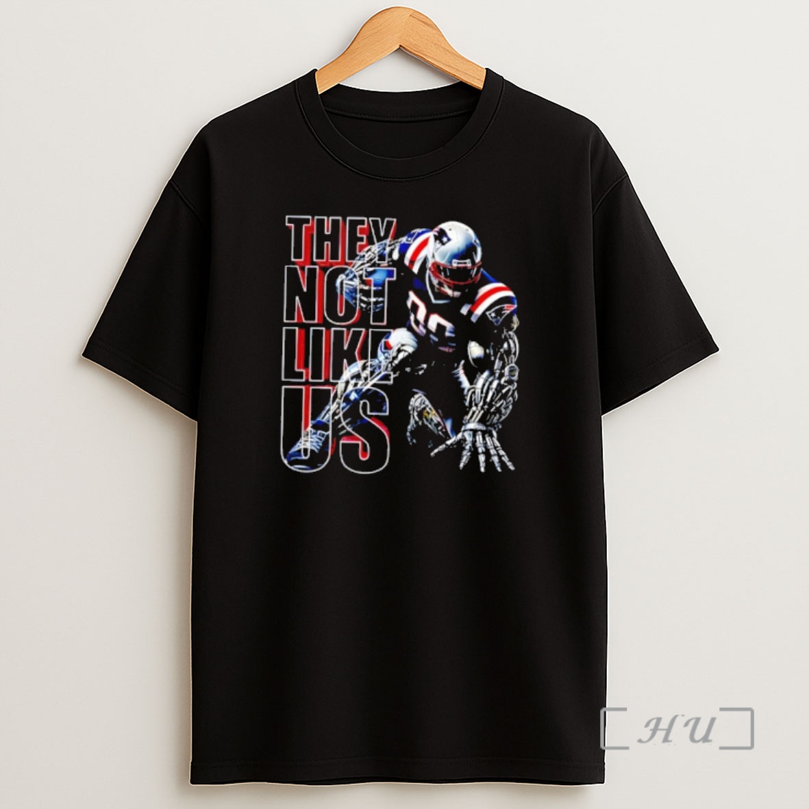 Officials They Not Like Us Patriots Football Cyborg Player Graphic Shirt Sweatshirt Tee