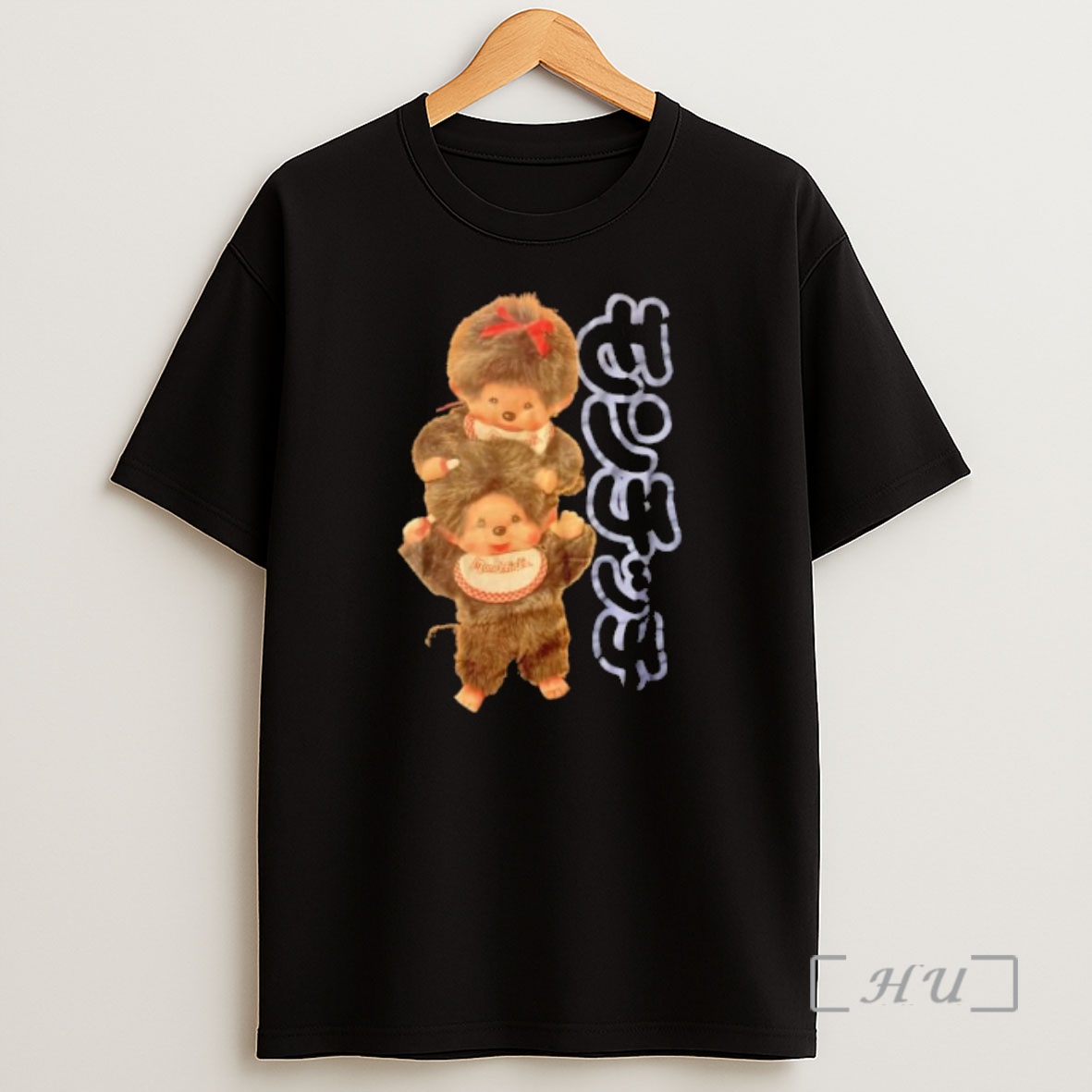 Officials Two Monchhichi Monkeys Sitting On Shoulders Bib Vintage Shirt Sweatshirt Tee