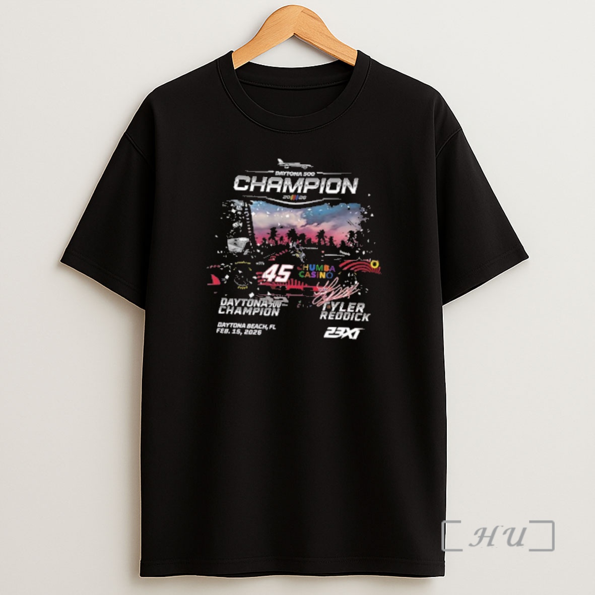 Officials Tyler Reddick 2026 Daytona 500 Champion Past Champions Signature 2 Sided Shirt Sweatshirt Tee