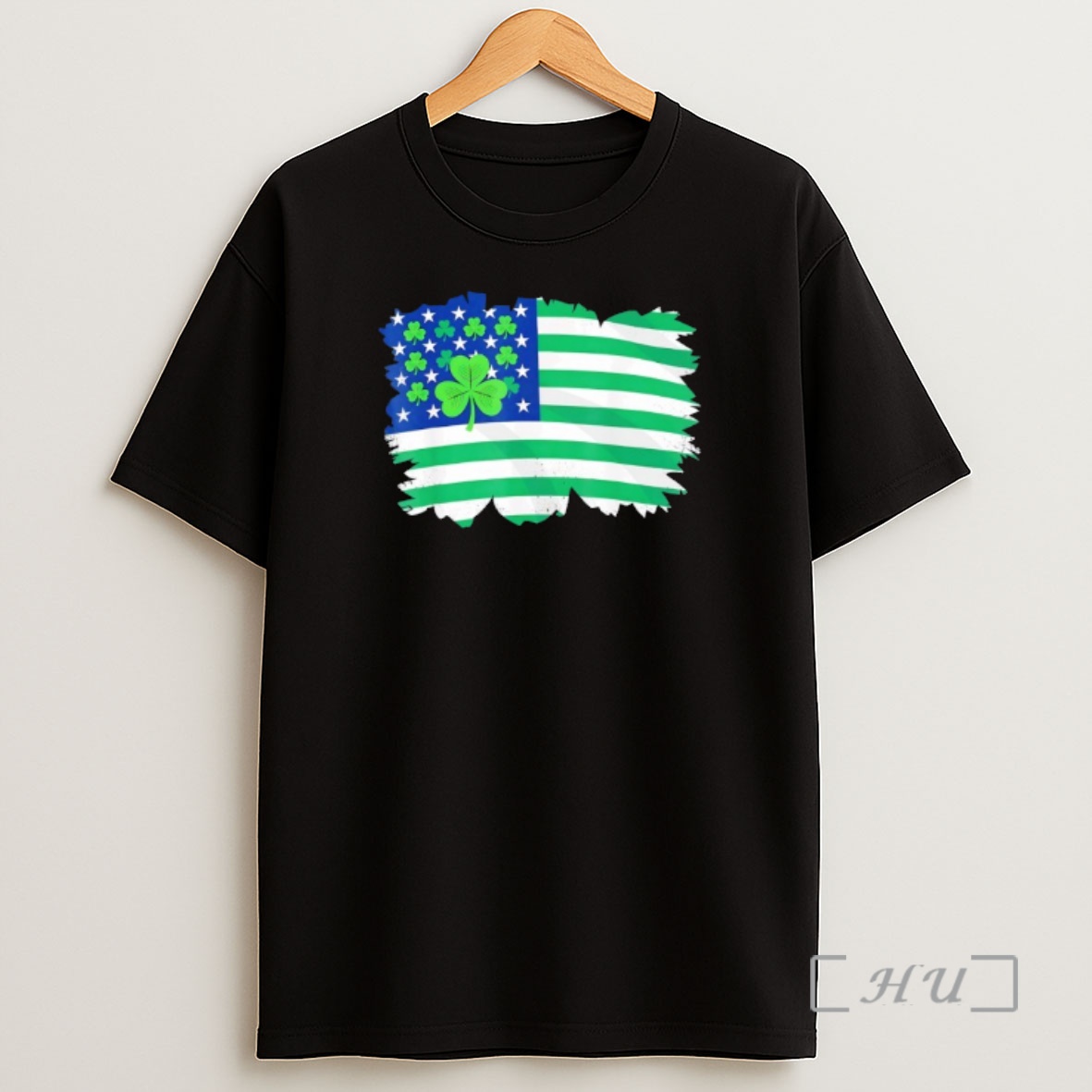 Officials Us American Flag With Shamrocks For St Patricks Day Shirt Sweatshirt Tee