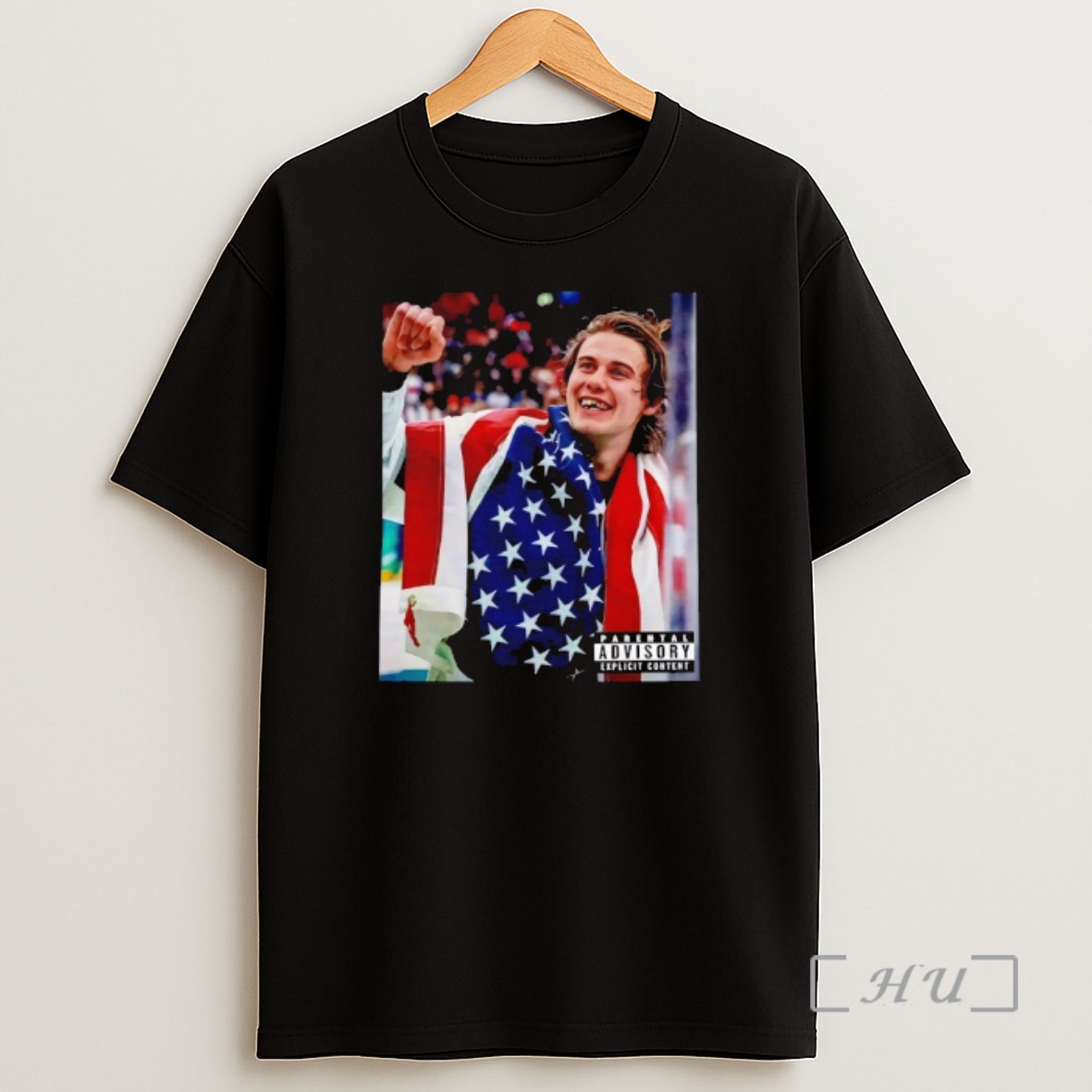 Officials Usa Champions Jack Hughes Victory Flag Shirt Sweatshirt Tee