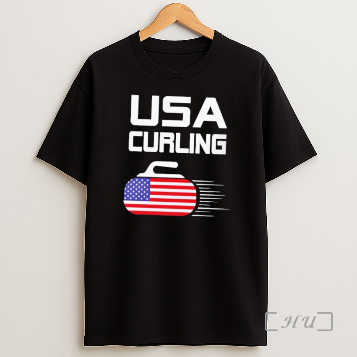 Officials Usa Curling American Flag Stone Shirt Sweatshirt Tee