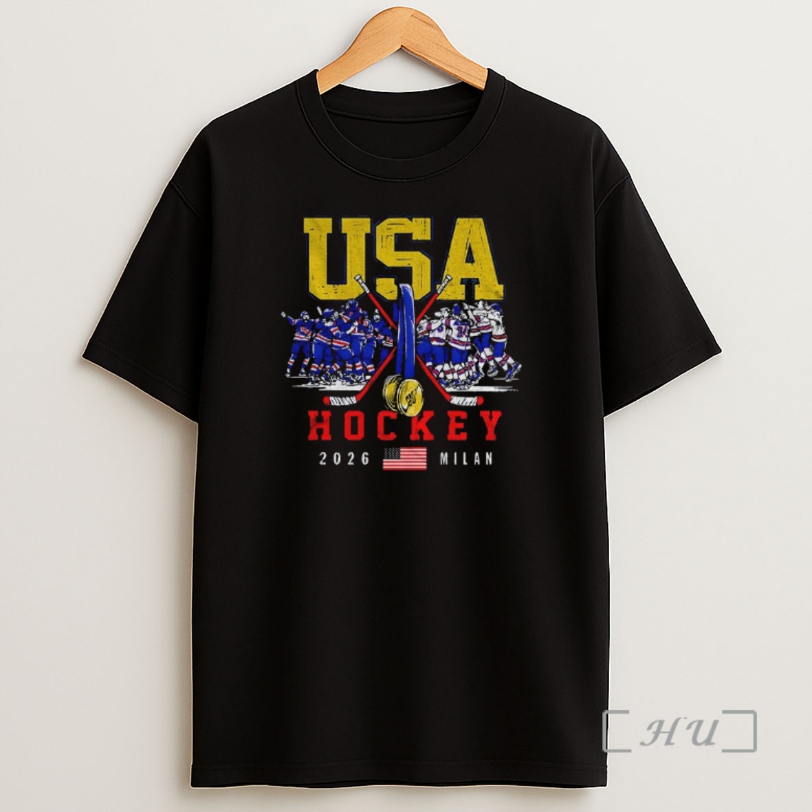Officials Usa Mens Hockey Team 2026 Milan Gold Olympics Shirt Sweatshirt Tee