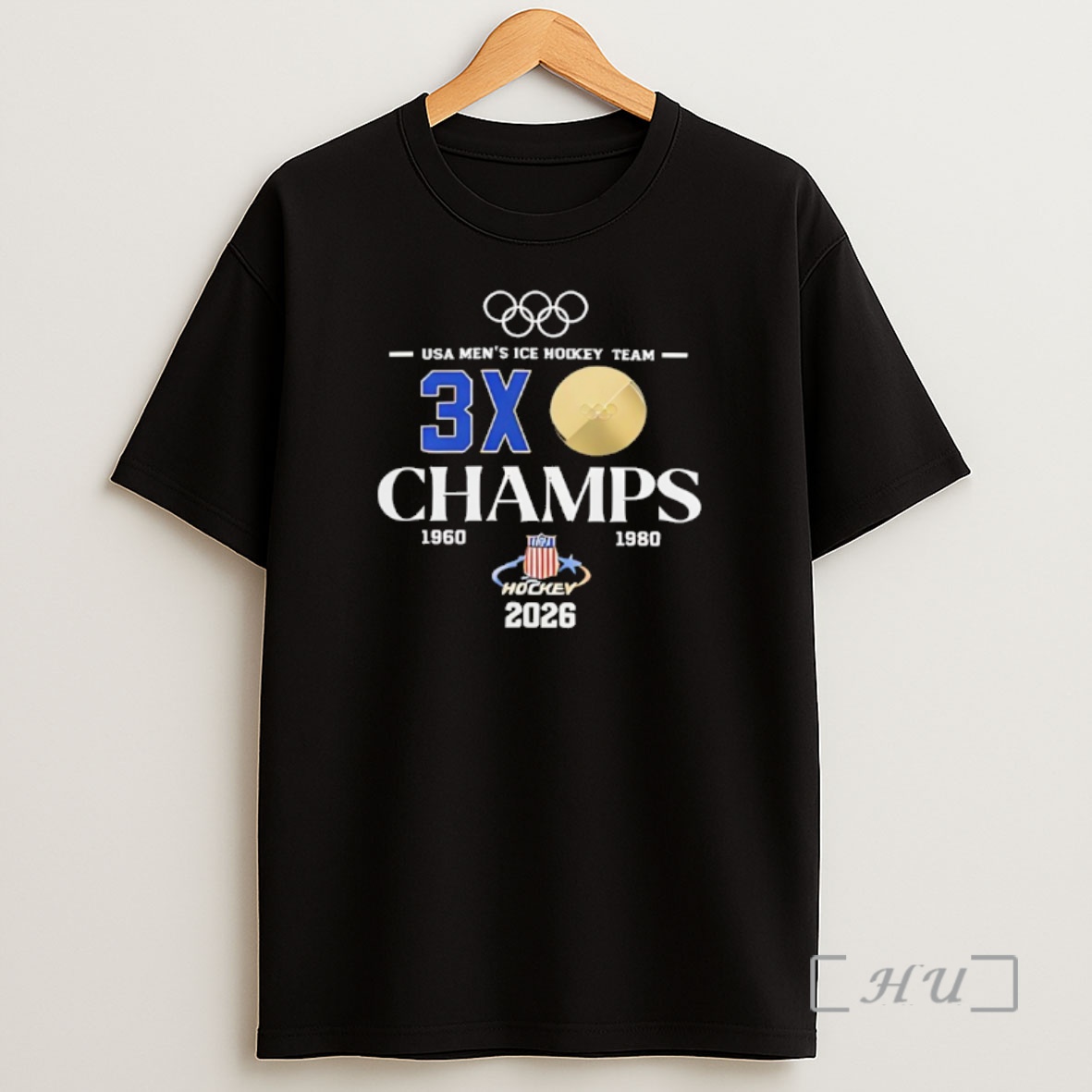 Officials Usa Mens Ice Hockey Team 3x Champs 2026 Shirt Sweatshirt Tee