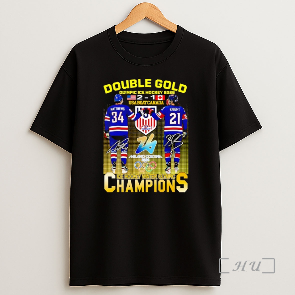 Officials Usa Beat Canada At Winter Olympics Mens Ice Hockey Champions 2026 Double Gold Shirt Sweatshirt Tee