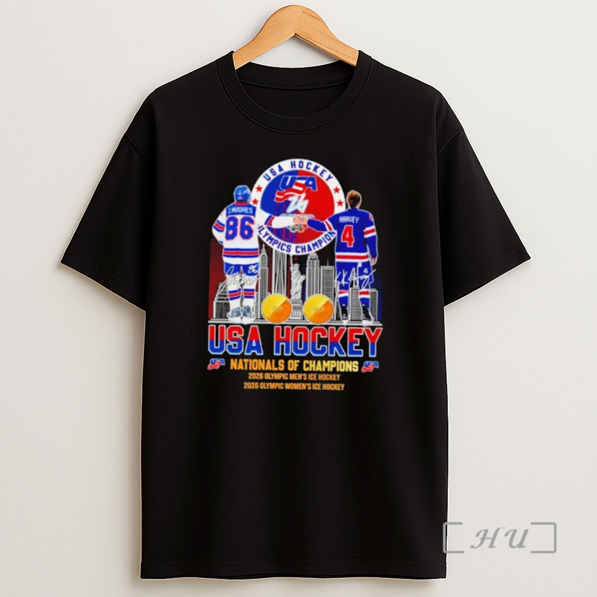 Officials Usa Hockey National Of Champions Signature Shirt Sweatshirt Tee