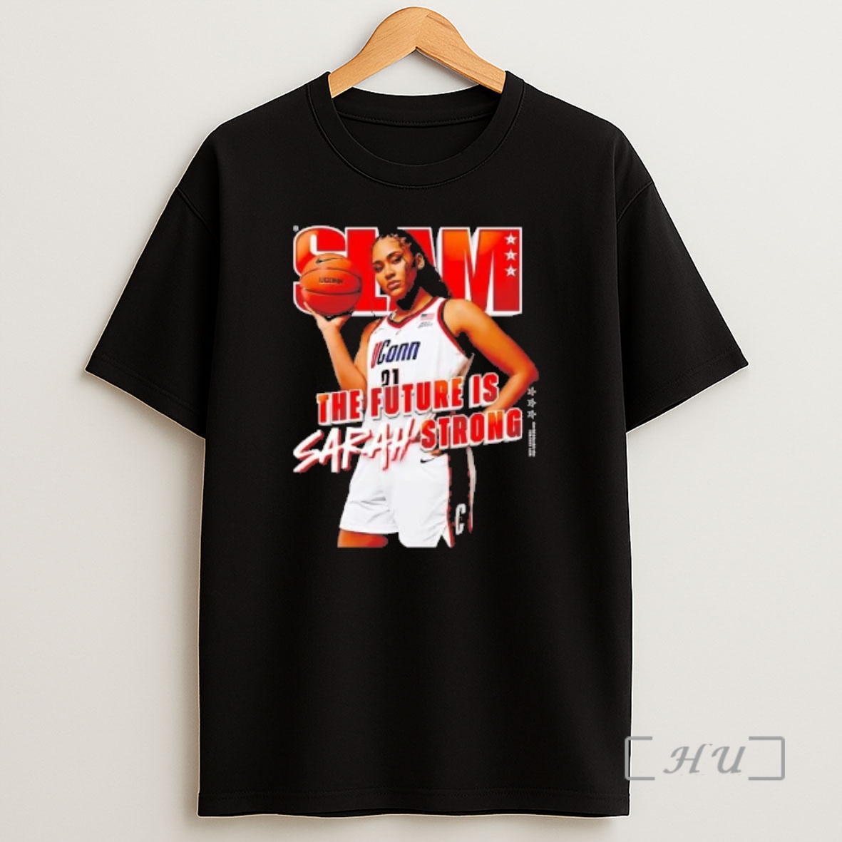 Officials Uconn Huskies Slam The Future Is Sarah Strong Tee Shirt Sweatshirt Tee