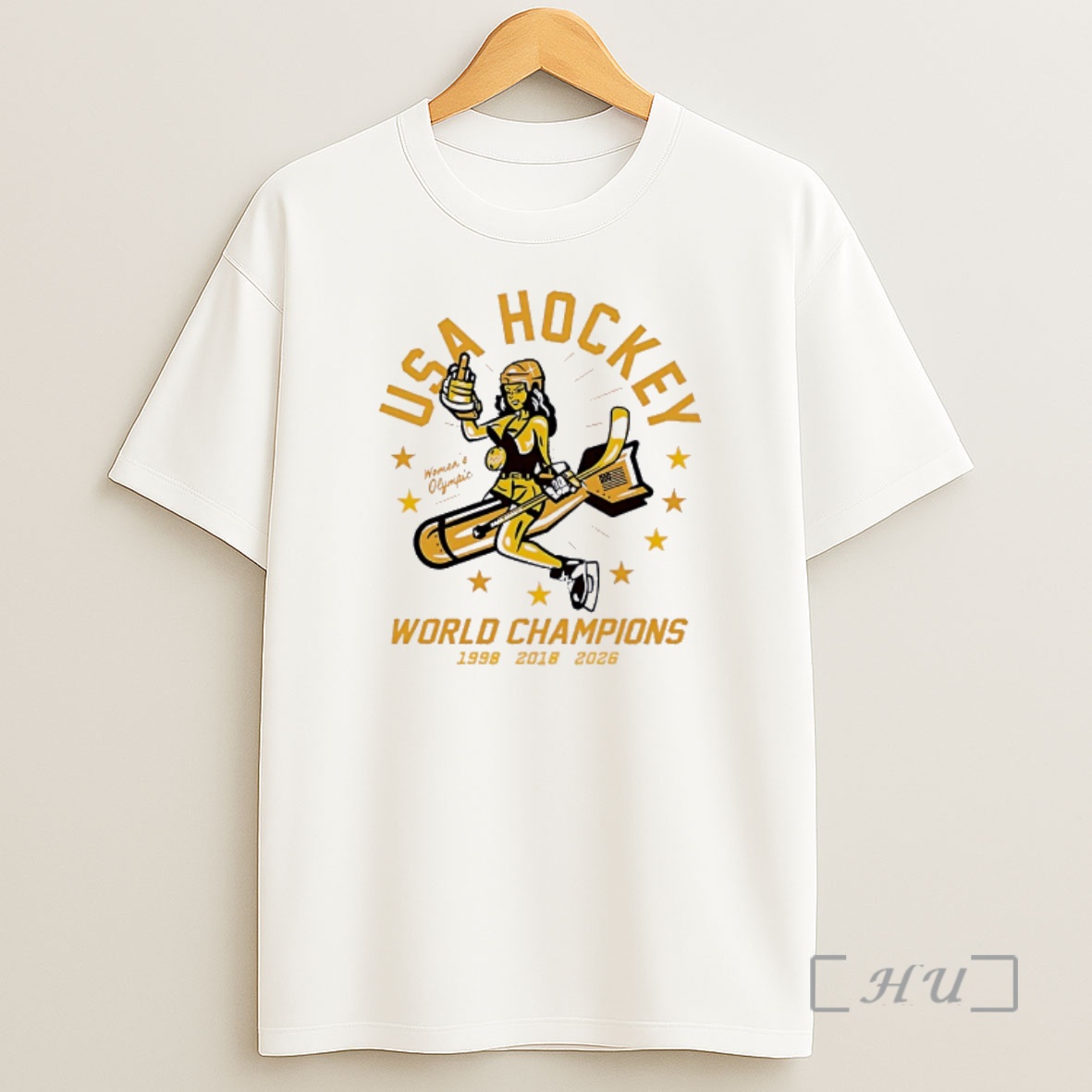 Officials Usa Hockey Womens Olympic World Champions 2026 3 Time 98 18 26 Gold Shirt Sweatshirt Tee