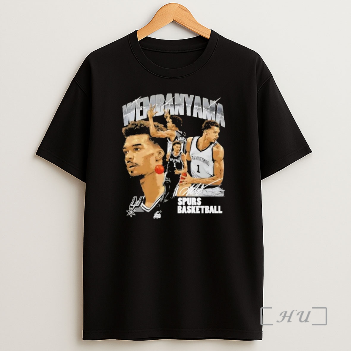 Officials Victor Wembanyama San Antonio Spurs Basketball Collage Signature Shirt Sweatshirt Tee