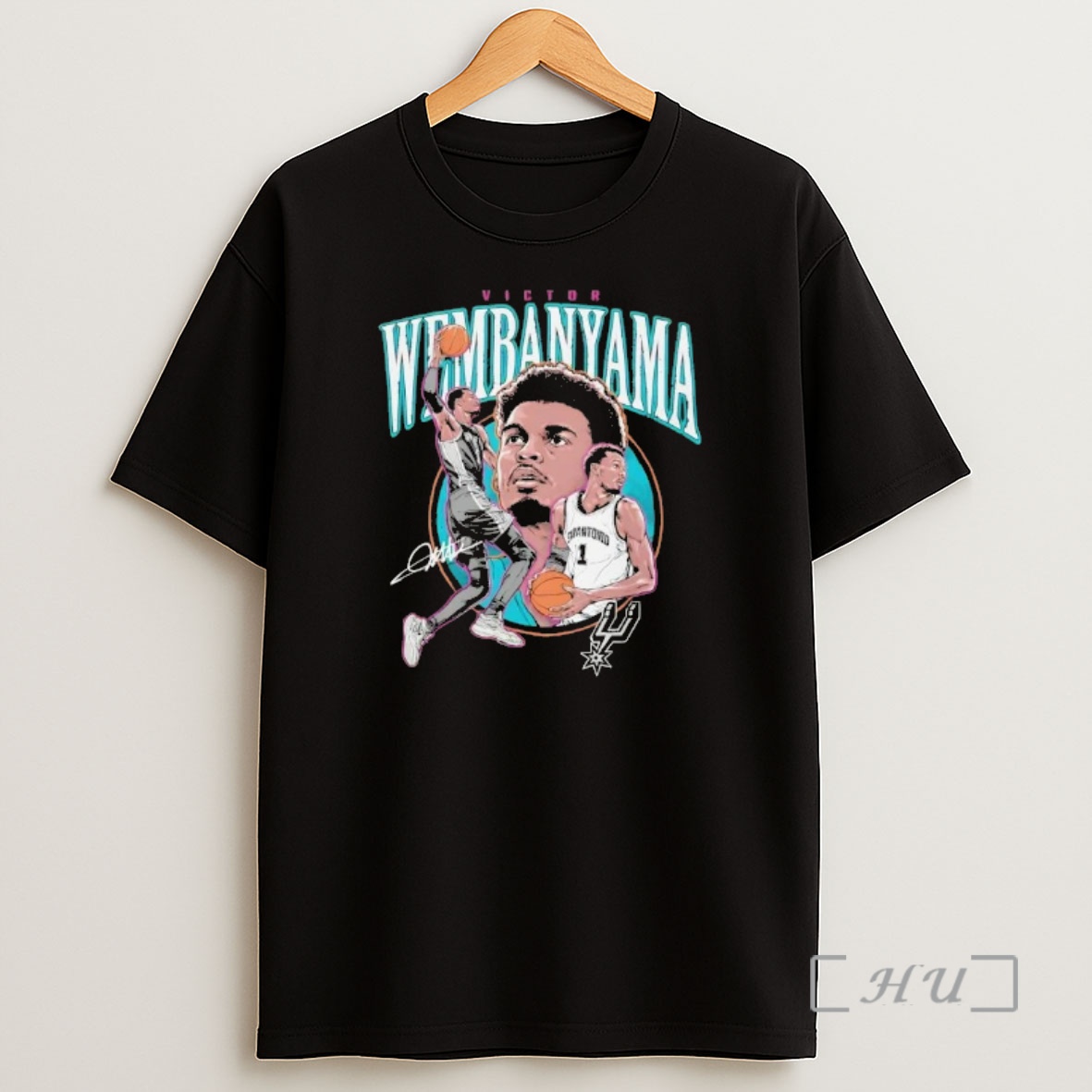 Officials Victor Wembanyama San Antonio Spurs Basketball Trio Signature Shirt Sweatshirt Tee