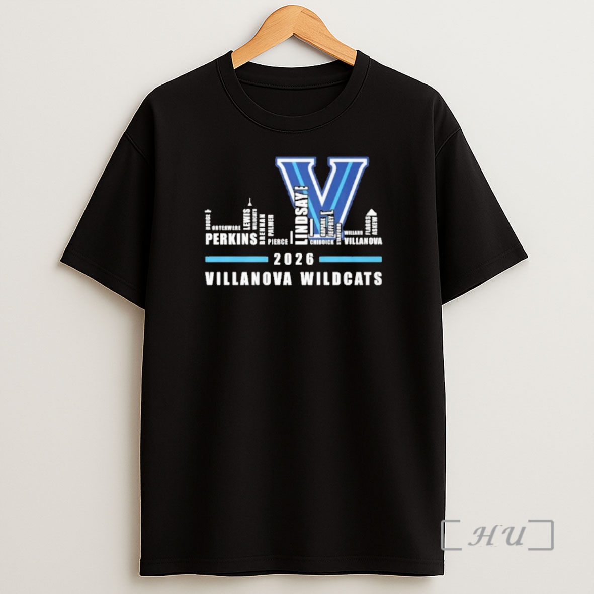 Officials Villanova Basketball Skyline Player Names 2026 Shirt Sweatshirt Tee