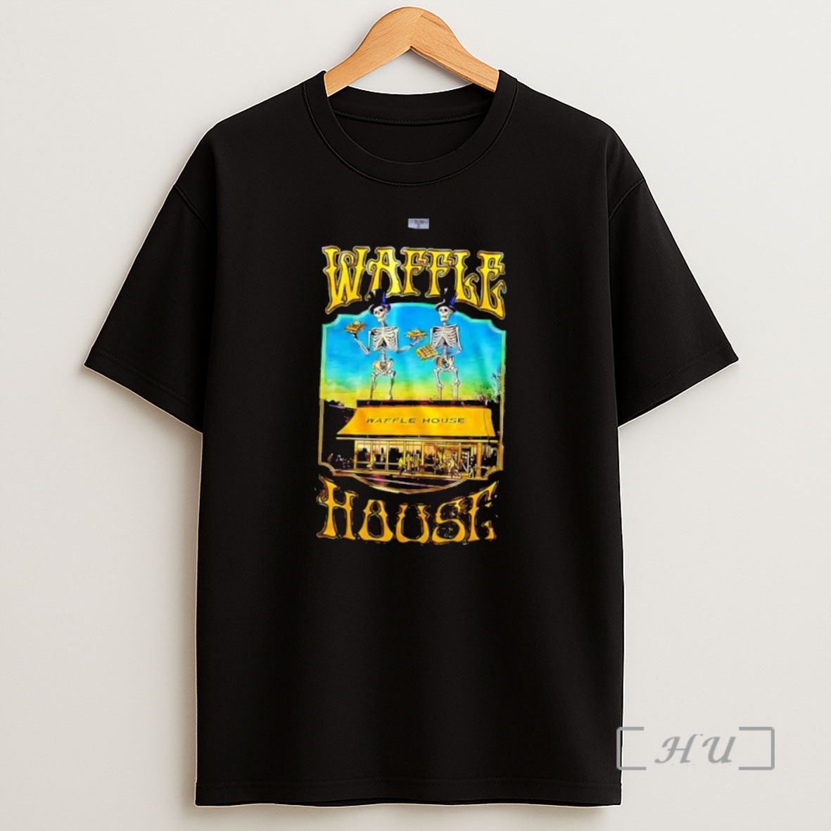 Officials Waffle House Grateful Dead Skeletons Graphic Shirt Sweatshirt Tee