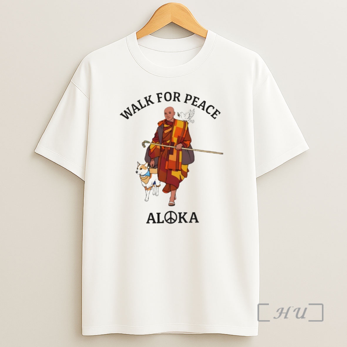 Officials Walk For Peace Walking Monk And Aloka Dog Shirt Sweatshirt Tee