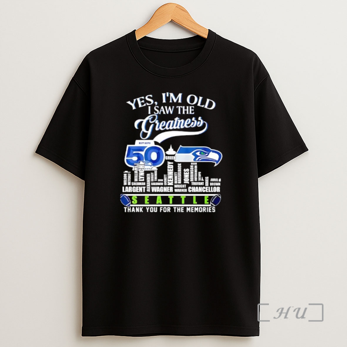 Officials Yes Im Old I Saw The Greatness Seattle Seahawks 50th Anniversary Players Skyline City Shirt Sweatshirt Tee