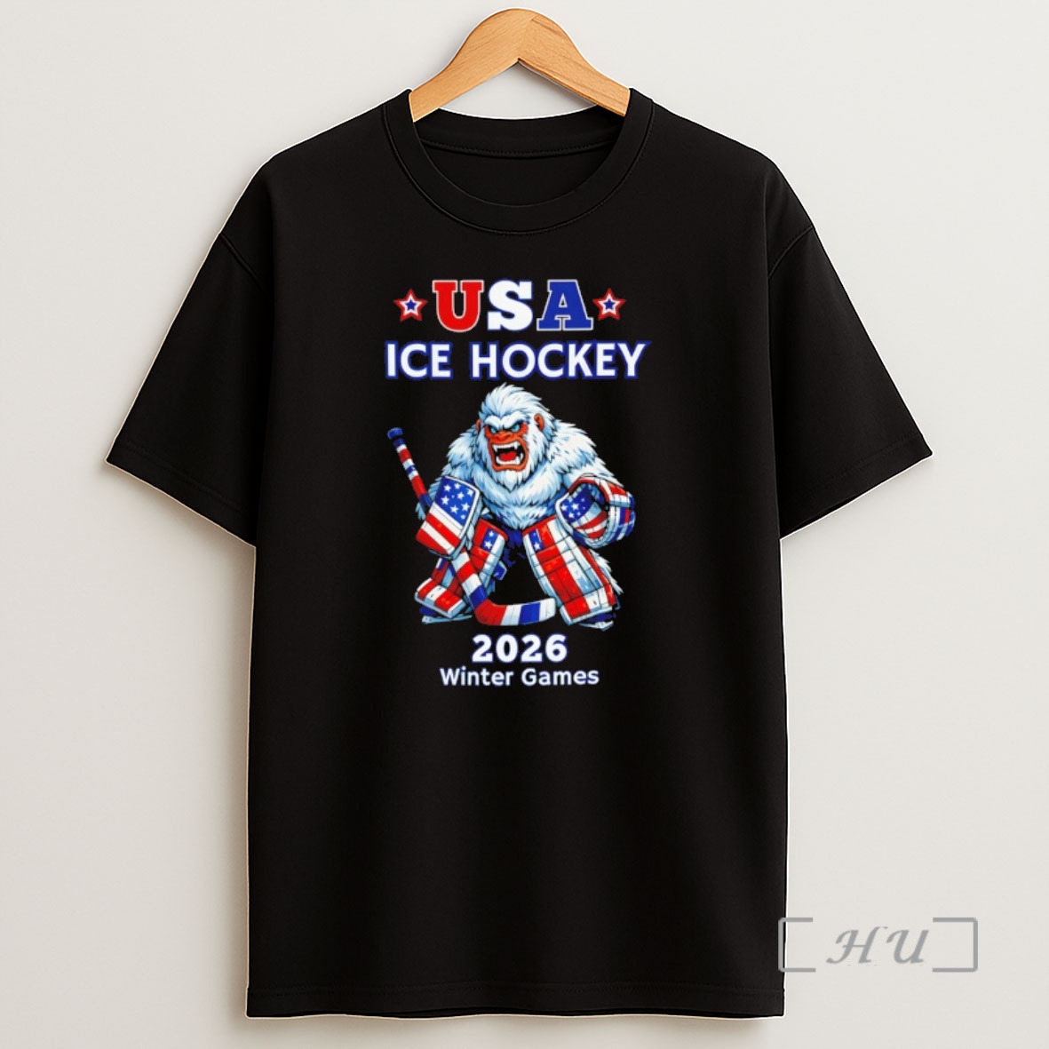 Officials Yeti Bigfoot Ice Hockey Usa 2026 Winter Games Olympic Shirt Sweatshirt Tee