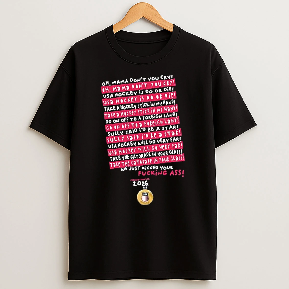 Oh Mama Dont You Cry Usa Hockey Shirts