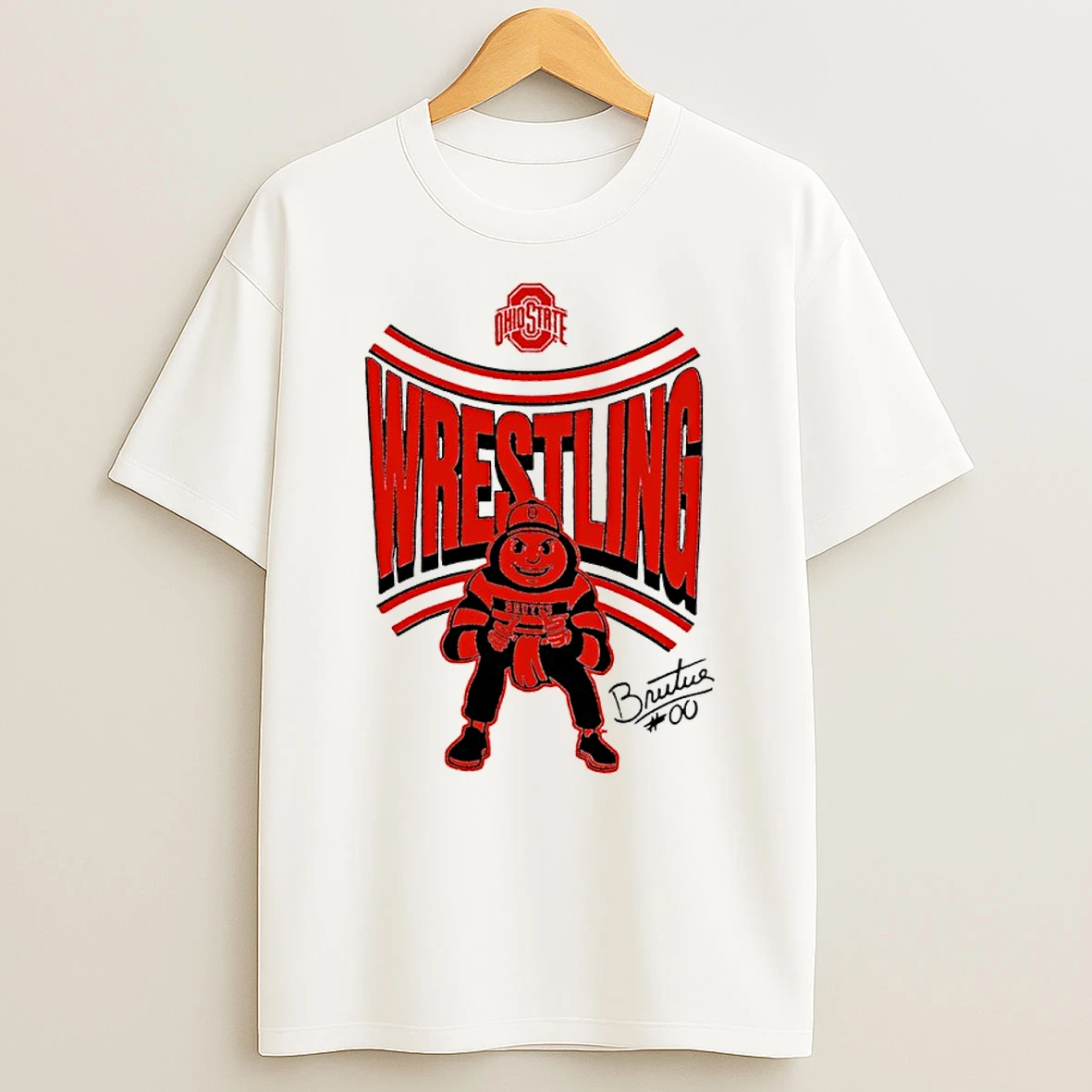 Ohio State Buckeyes Wrestling Mascot Signature Shirts