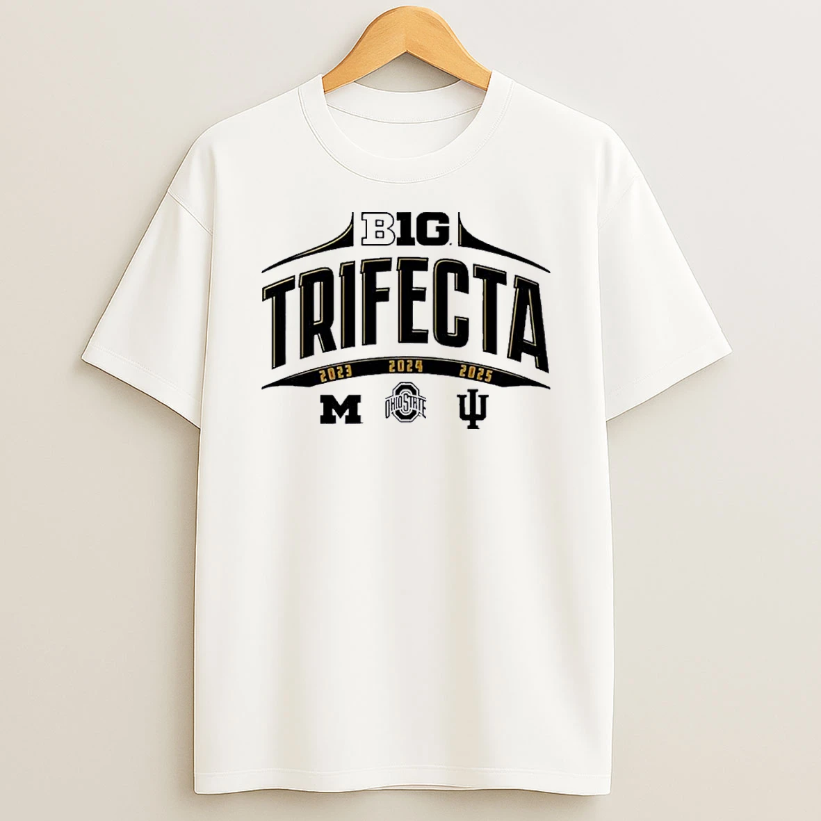 Ohio State Michigan And Indiana Big Ten Trifecta Shirts