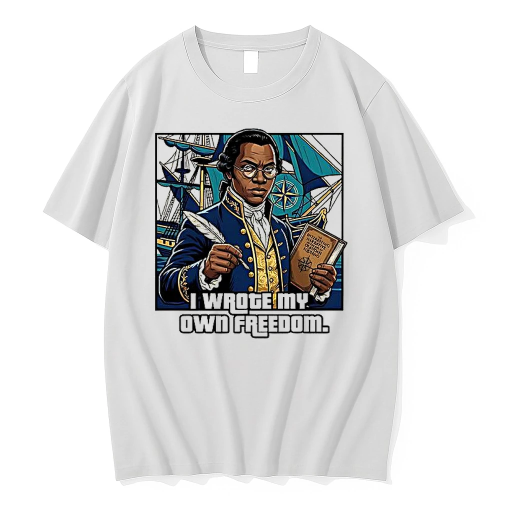 Olaudah Equiano I Wrote My Own Freedom Cartoon Woman Shirts
