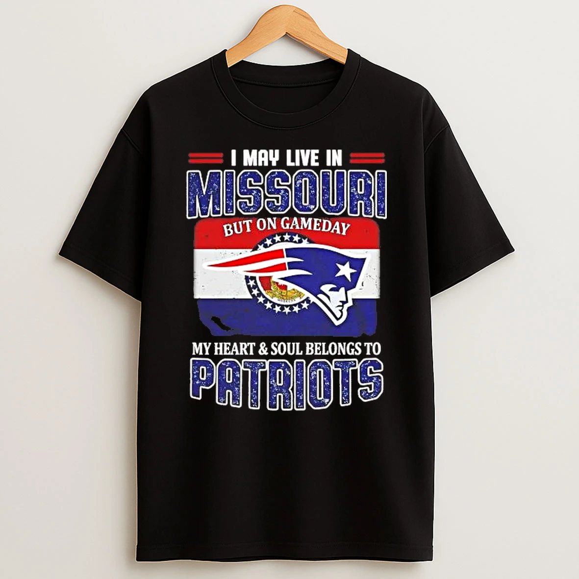 On Gameday My Heart And Soul Belongs To Patriots I May Live In Missouri Shirts