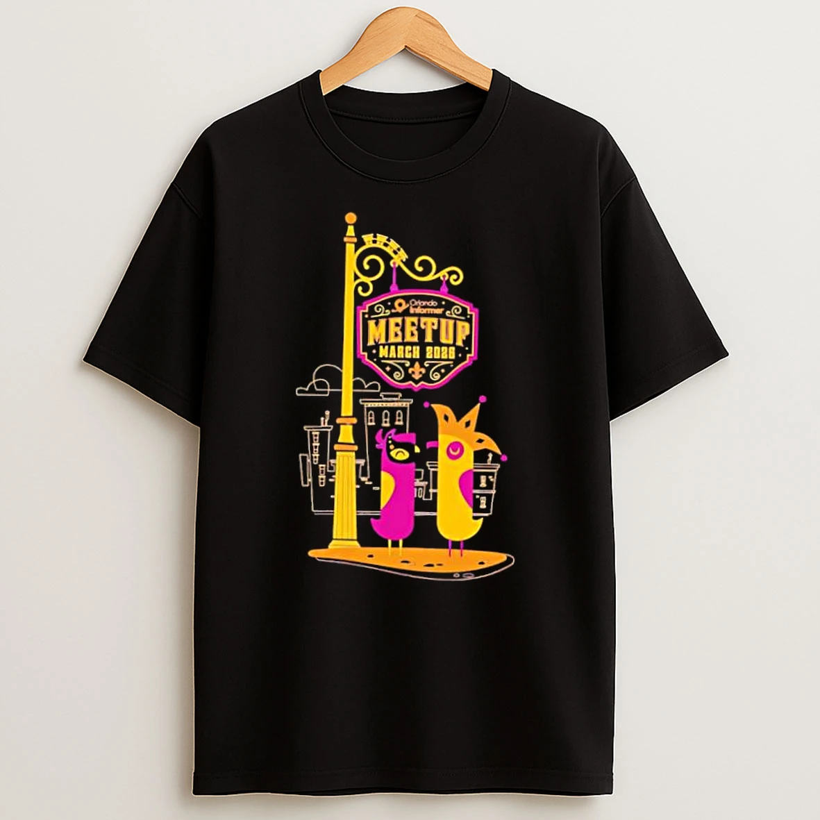 Orlando Informer Meetup March 2026 Birds Rollercoaster Sign Shirts