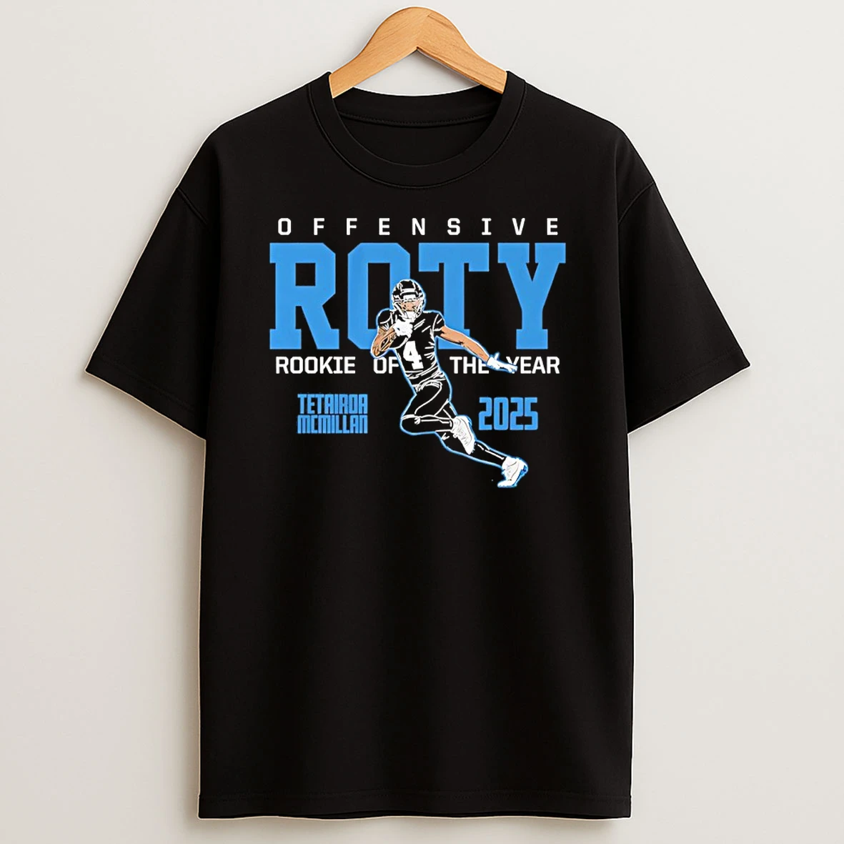 Panthers Tetairoa Mcmillan Offensive Rookie Of The Year 2025 Shirts