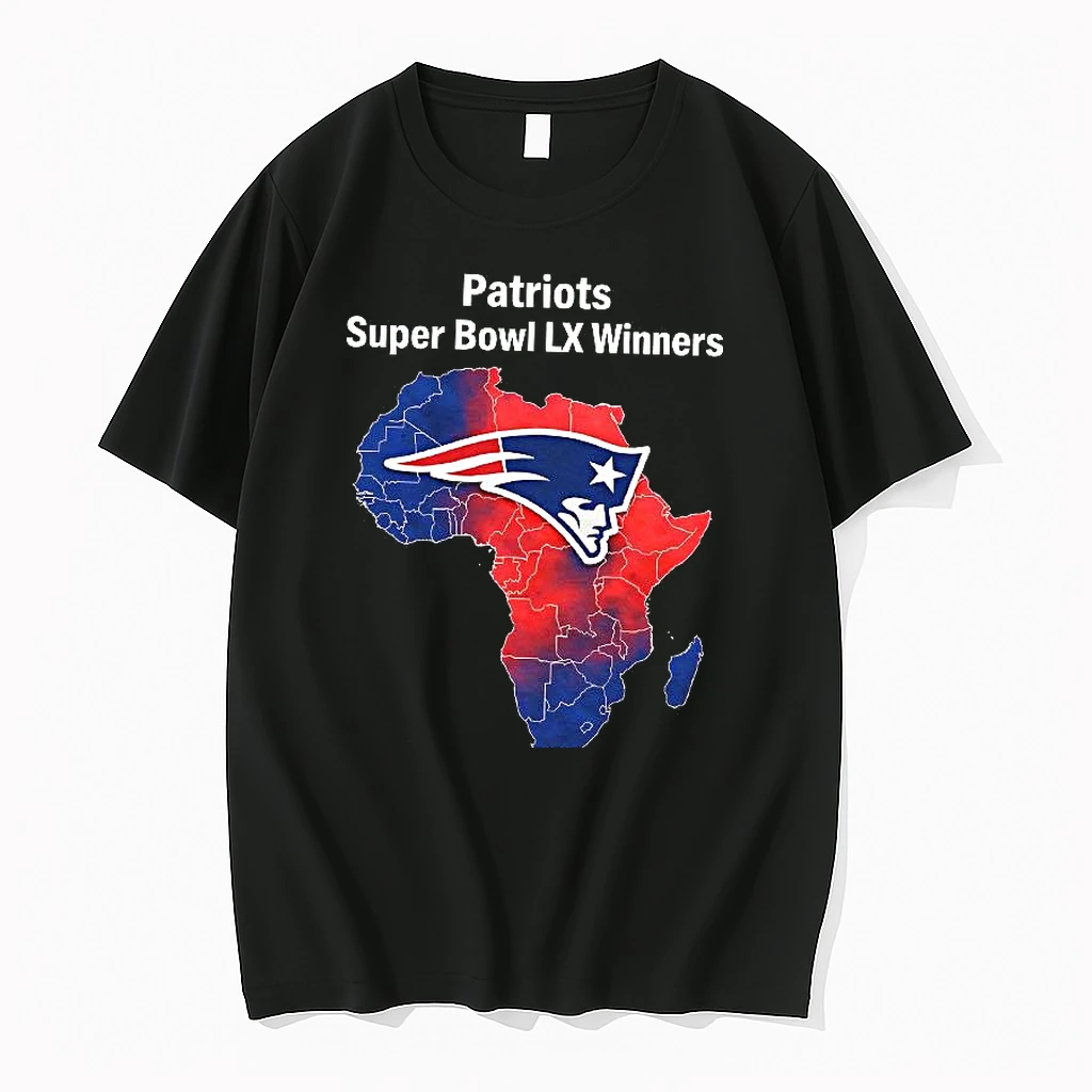 Patriots Super Bowl Lx Winner Map Logo Woman Shirts