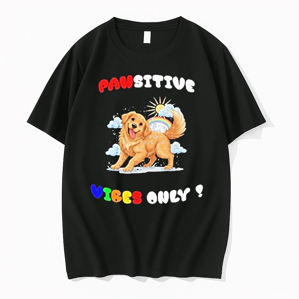 Pawsitive Vibes Only Golden Retriever Shirts