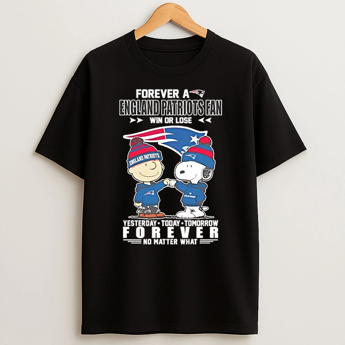 Peanuts Characters Forever A England Patriots Fan Win Or Lose Forever Tee Shirts