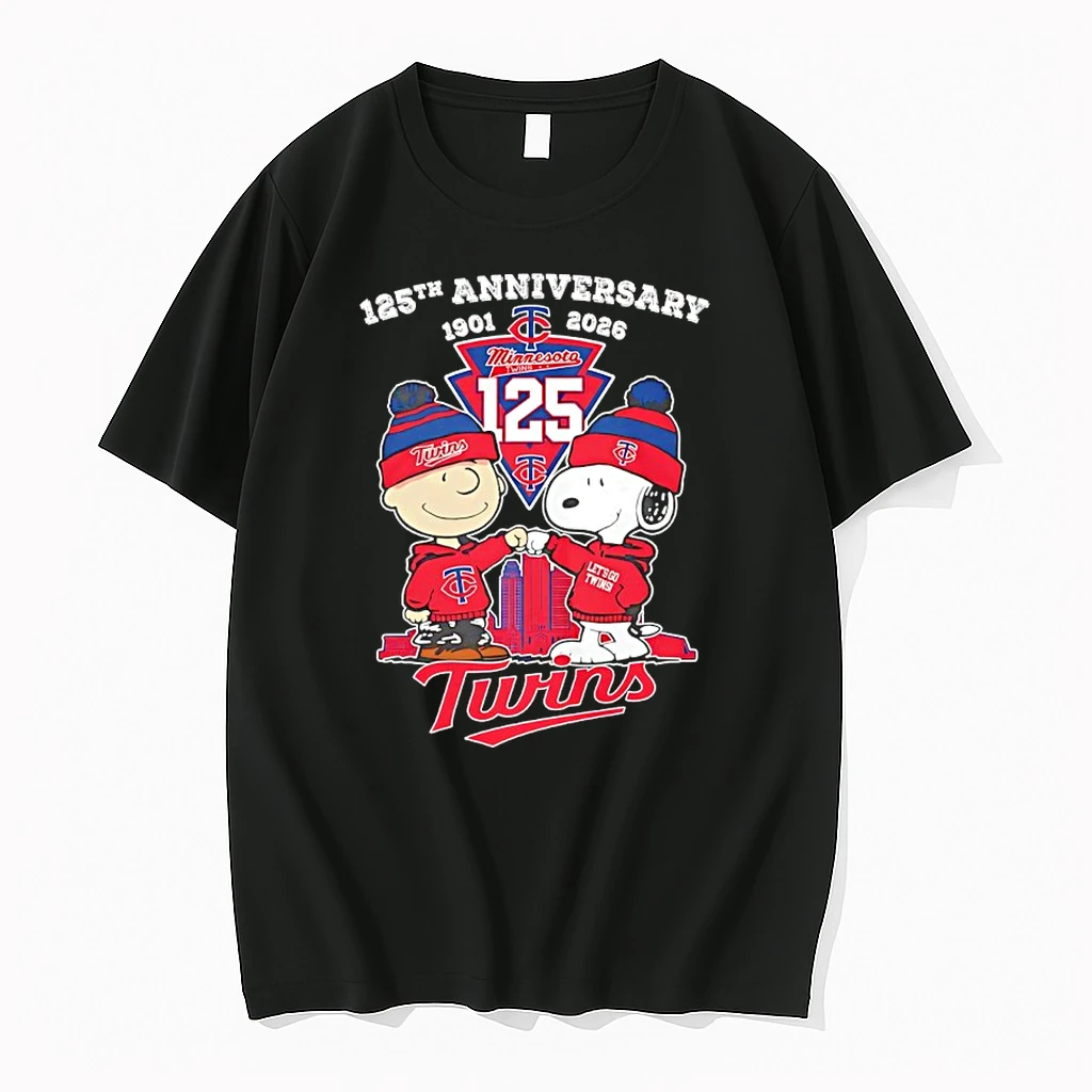 Peanuts X Minnesota Twins 125th Anniversary 1901 2026 Skyline City Shirts