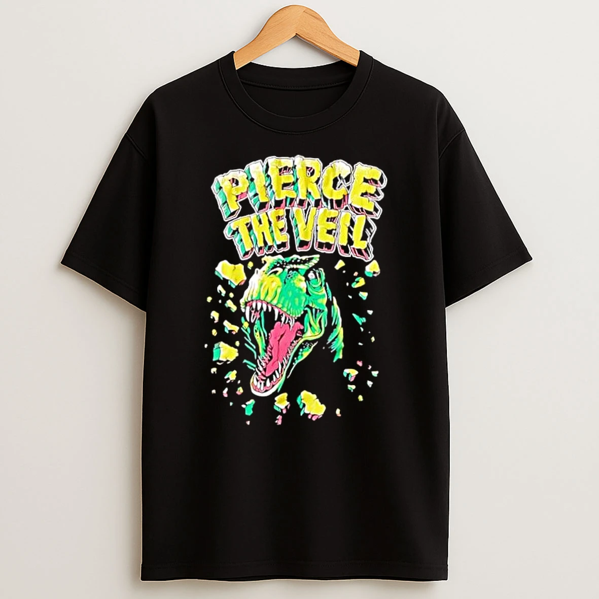 Pierce The Veil Dinosaur T Rex Colorful Art Shirts