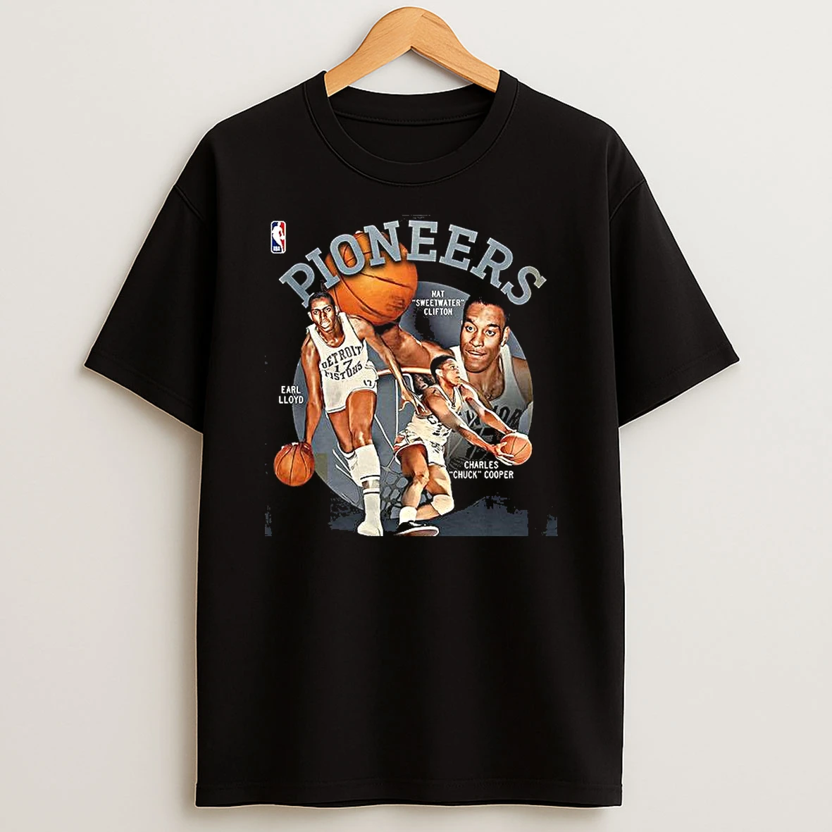 Pioneers Day Nba Nat Clifton Earl Lloyd Chuck Cooper Retro Woman Shirts