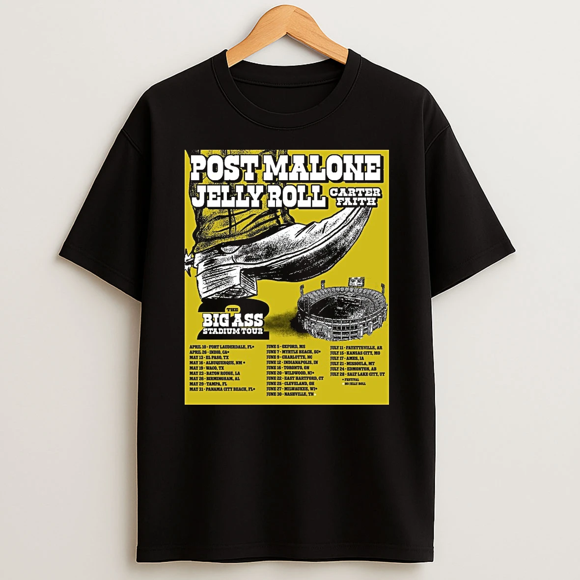 Post Malone The Big Ass Stadium Tour Part 2 April 10 July 28 2026 Shirts
